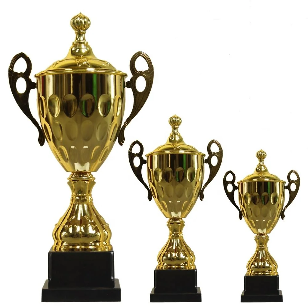 Unique Custom Metal Golf Trophies With Square Black Base