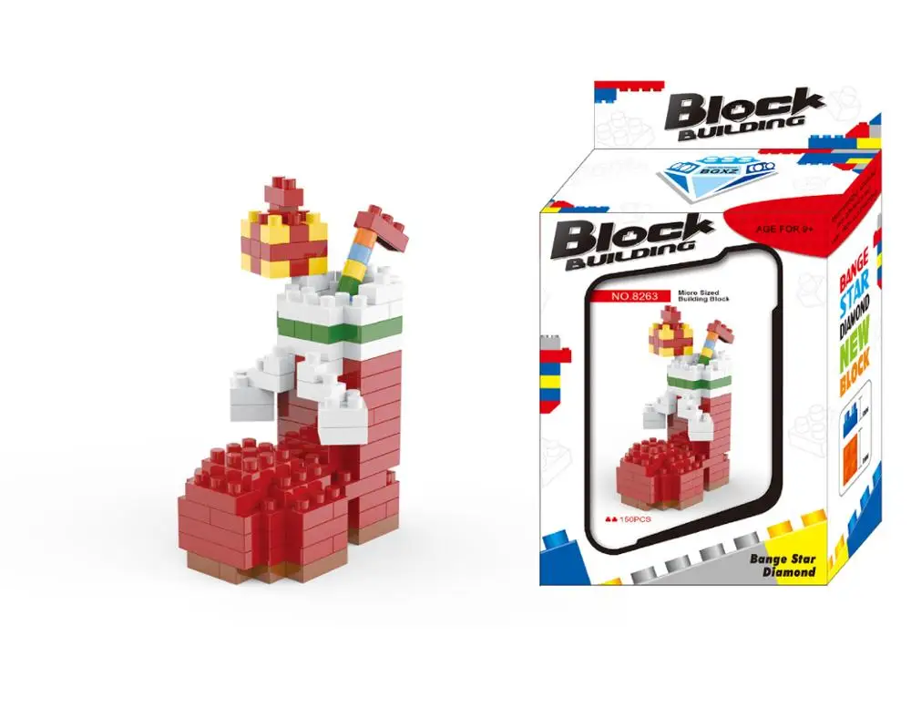 OP-R Banggebao miniature diamond small particles plastic creative puzzle DIY spell inserted toys Christmas series