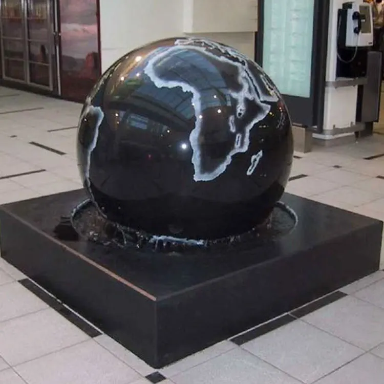 Hand Carved Marble Rolling Ball Water Fountain Spheres for Garden Decoration