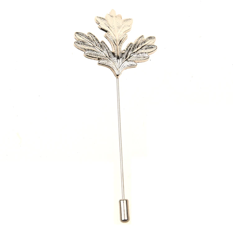 shape Stick Custom Unique Gold /Silver Brooch In Bulk Newest Fancy Personalized Maple lapel pin Leaf Sweater Pins