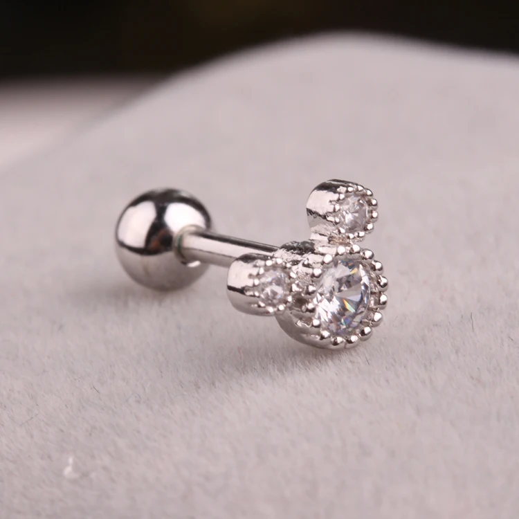 Fast Delivery  Cute little Mouse anti Helix Lead Nickle Free Tragus Jewelry