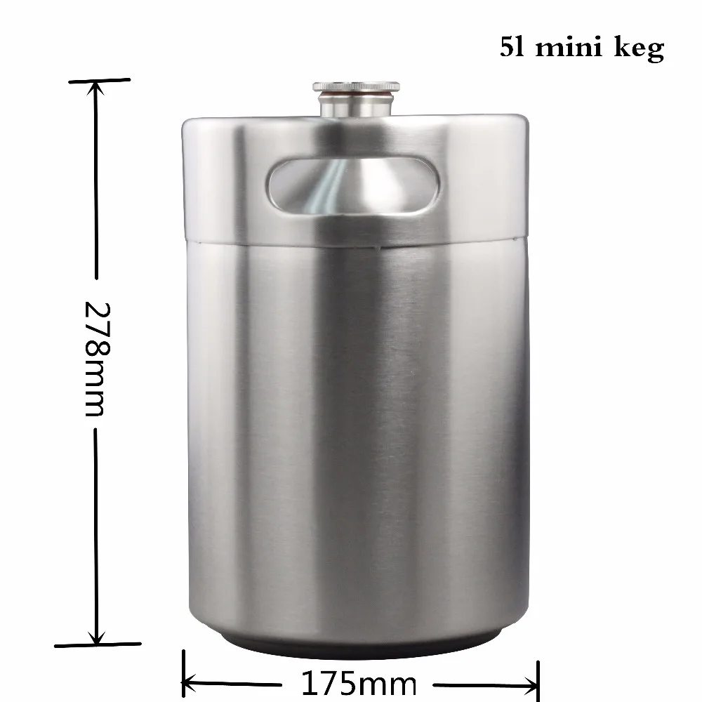 304 stainless steel beer growler 5l