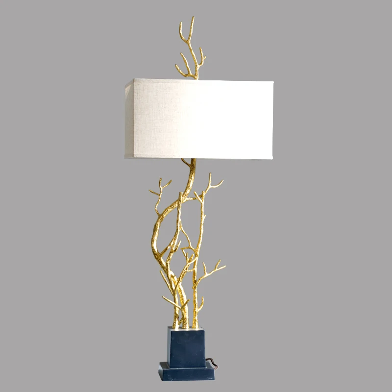 Office Hotel Decorative Side Table Lamp Style Brass Luxury Decorative High Quality Vintage Modern Tree Branch Home LED 50 Bronze