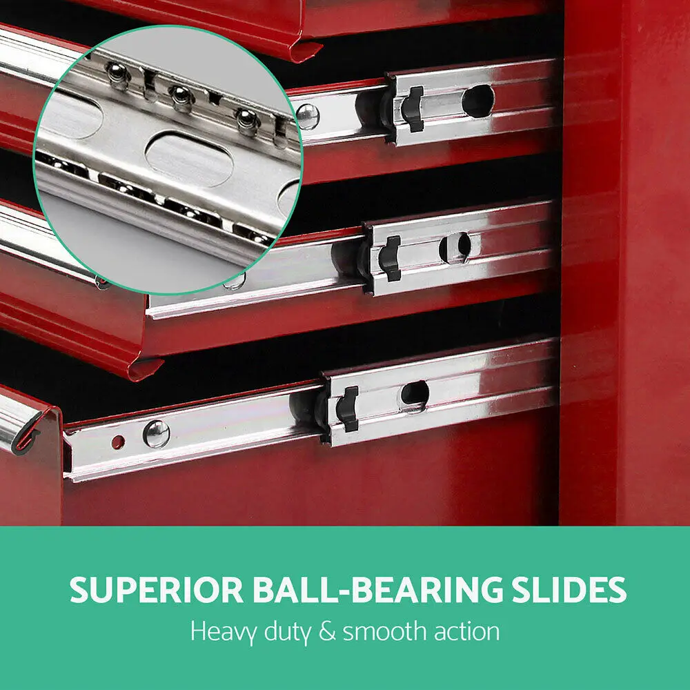 Heavy Duty 14 Drawers Garage Storage Steel Modular Tool Cabinet With Mechanic Trolley On Wheels