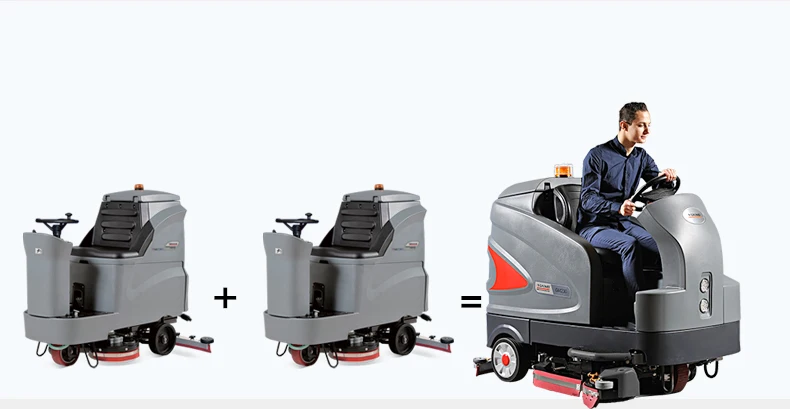 2019 Competitive Price Automatic Hospital School Used Ride on Floor Tile Cleaning Equipment
