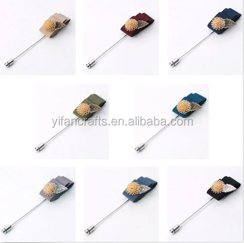 Daisy Metal Flower Boutonniere Brooch Corsage Lapel Pin Tuxedo Wedding Prom Suit