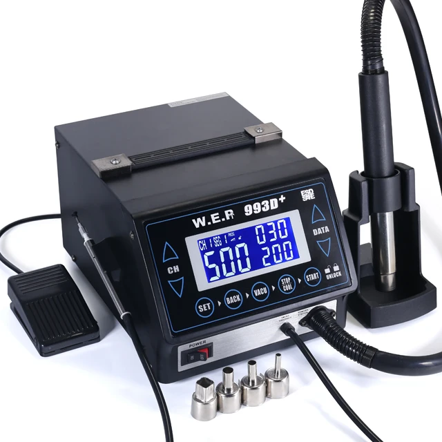 WEP 993D+ Upgraded Version Hot Air Desoldering Station Rework Station