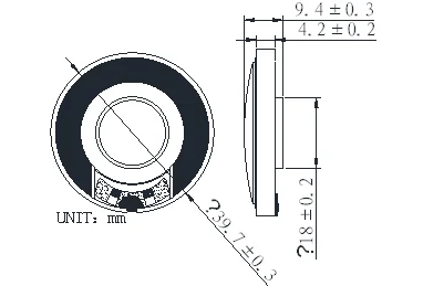 OEM 40mm headset speaker 300ohm 0.25watt mini corn speaker driver micro speaker component for music for  medical device
