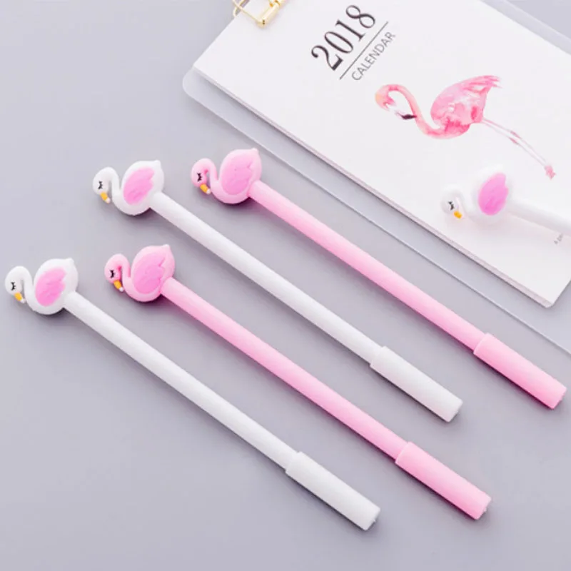 Новинка 0,5 мм кавайная мультяшная ручка Фламинго милые Креативные канцелярские принадлежности для девочек школьные офисные канцелярские товары рекламная акция Пластиковые чернила