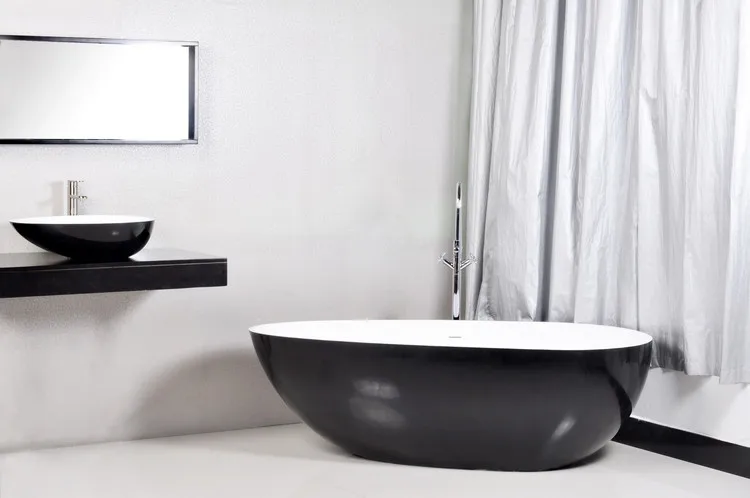 SM-8608 The chinese elliptical wholesale black bathtub