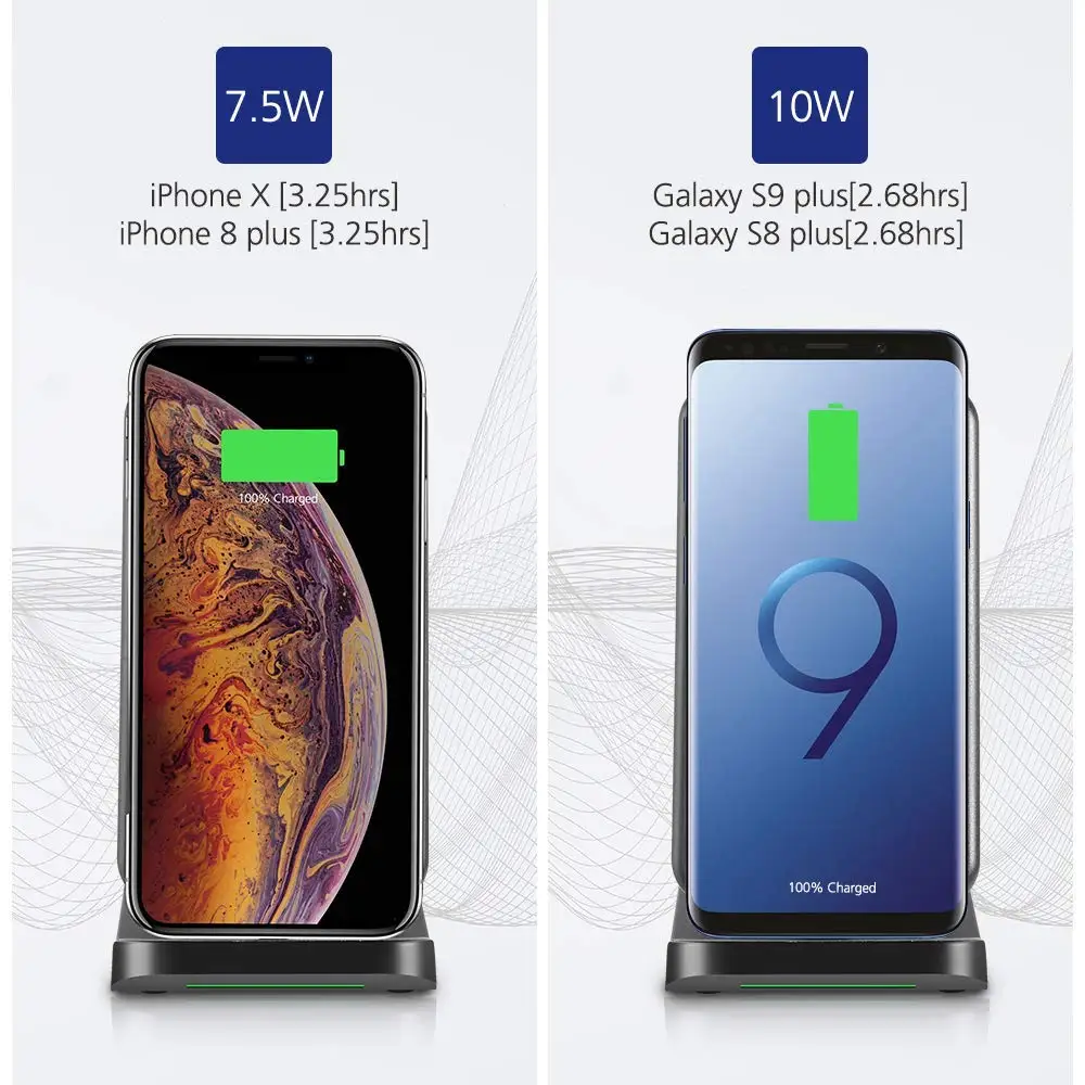 qi wireless charger table for samsung galaxy j5 10w 15w charging stand Turbo chargers