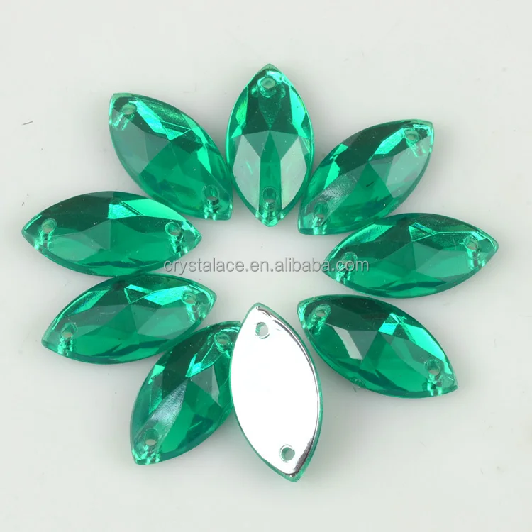 Horse eye AB rhinestones sew on acrylic beads, colour sew on acrylic stones