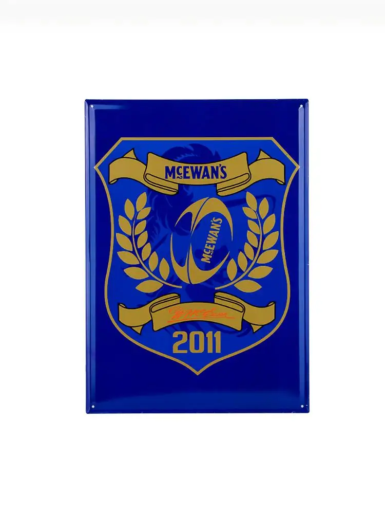 Wholesale Embossed Beer Bar Tinplate Sign Board Vintage Rectangular Advertising Tin Plate Custom Metal Sign