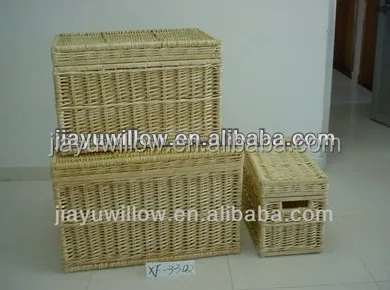 Оптовая продажа, выдвижной Плетеный декоративный багажник, плетеная корзина для хранения грязной одежды с крышкой