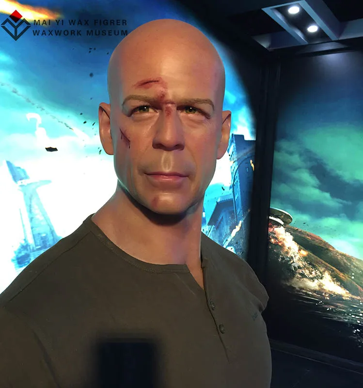 Action Figure of Celebrity Bruce Willis Silicone Wax Figure