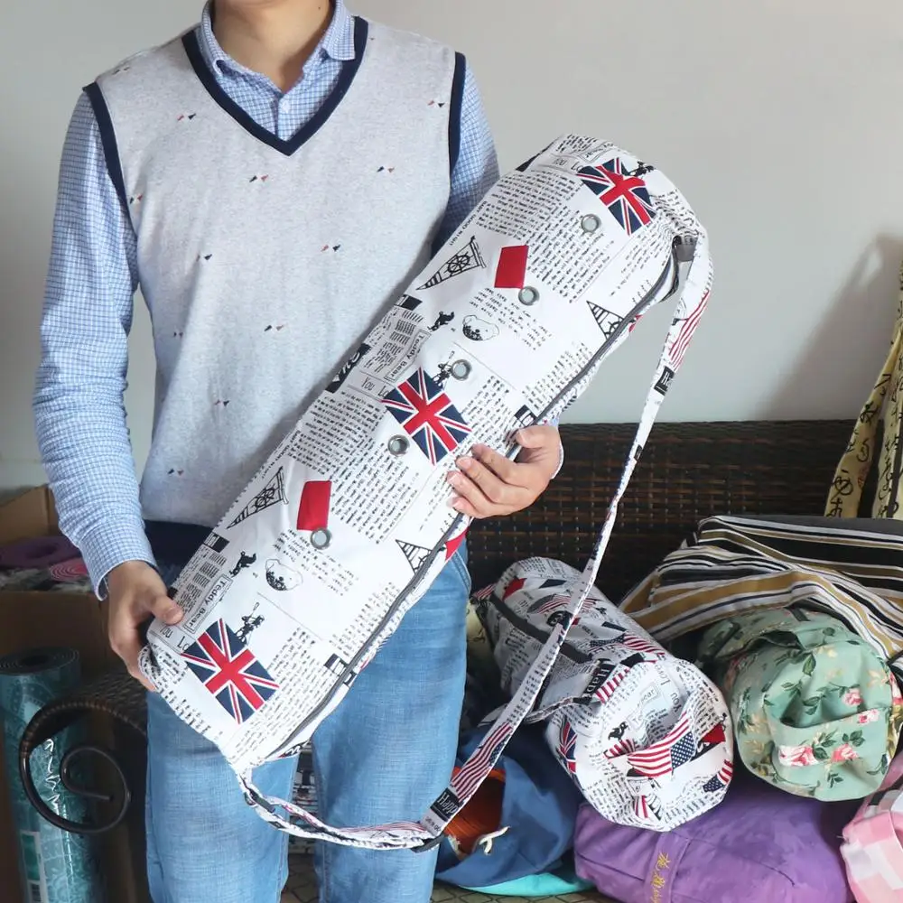 
printed large yoga mat bag 18cm x 75cm designed by iyogasports customized printing design 