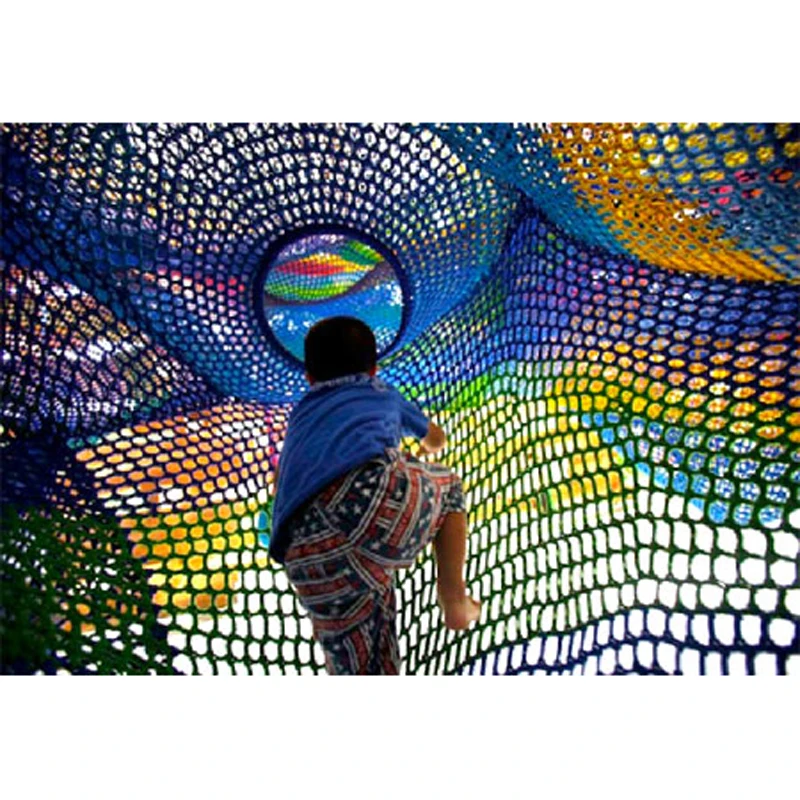 
Hot Sale Steel Frame Climbing Nets Kids Children Crochet Playgrounds nylon Rope net 