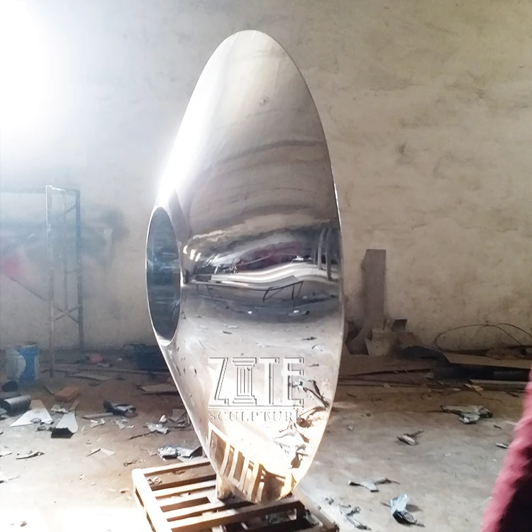 Outdoor Garden High Polished Mirror Stainless Steel Decorative Sculpture