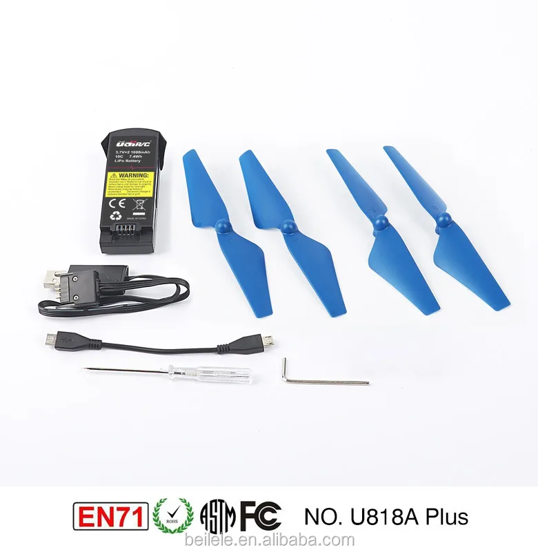 Traveler Beginner Drone with Optical Anti-Shake HD FPV Camera 1280 x 720P UDI U818A-Plus WIFI Altitude Hold Stable Quadcopter