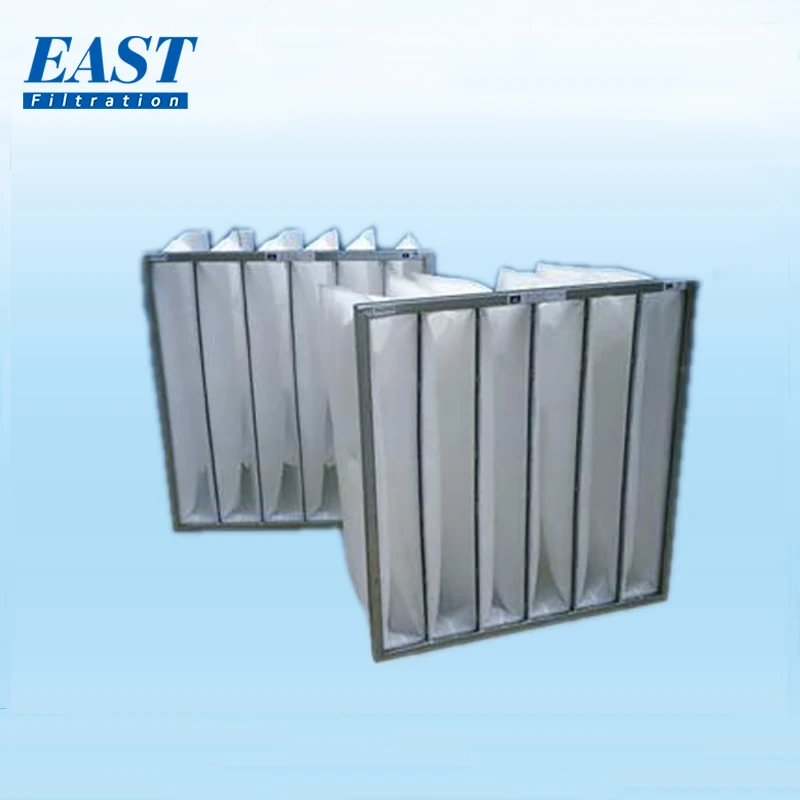 Best quality G4 G5 F6 F7 F8 customized size fiber glass paper air filter material pocket filter bag for car