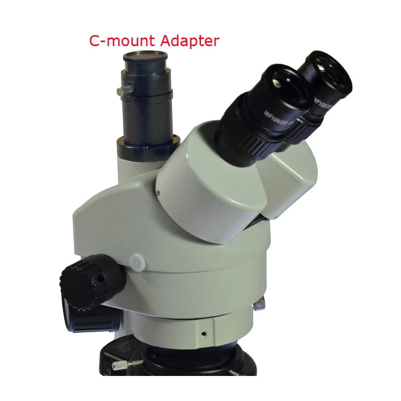 HAYEAR Simul-focal 7X-45X Trinocular Zoom Stereo Microscope Head Simul-focal Industrial Microscope WF10X 20mm Eyepiece Lens