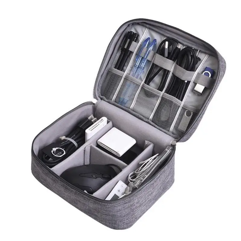 OEM Portable Waterproof Travel Data Cable Storage Bag For Digital USB Gadget Cosmetic Hard Drive Bag Case Makeup Organizer Bag