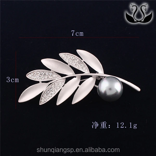 
Nickel & Lead Free Vintage Style Leaf Brooch Wholesale China Yiwu Market 