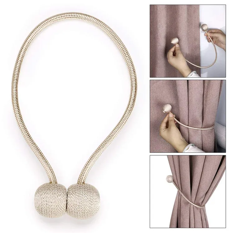 
Wholesale textile curtain holdback tiebacks, magnetic curtain tiebacks modern curtain accessories 