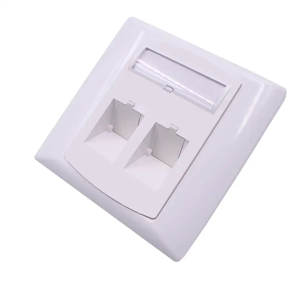 86 Type RJ45 Face Plate Wall socket cat5e cat6 2 Dual Port Face Plate