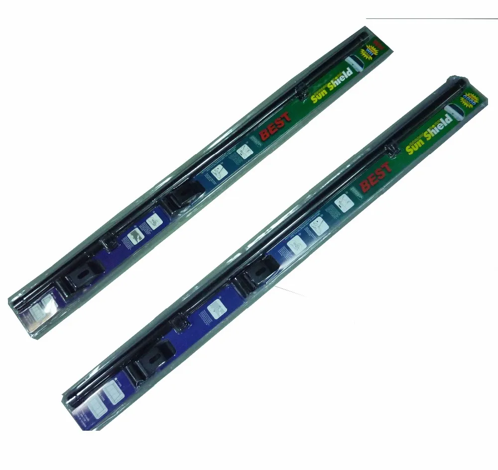 2 stands black roller roll up PVC rear curtain adjustable car sunshade