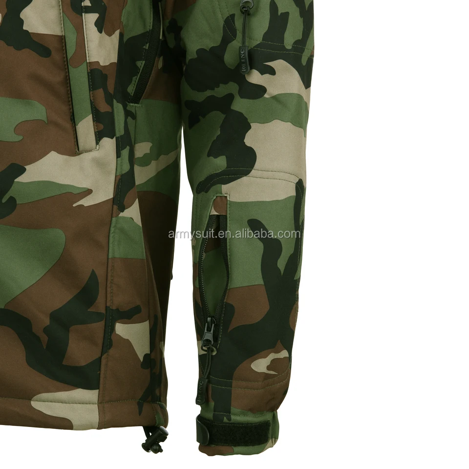 camouflage softshell jacket
