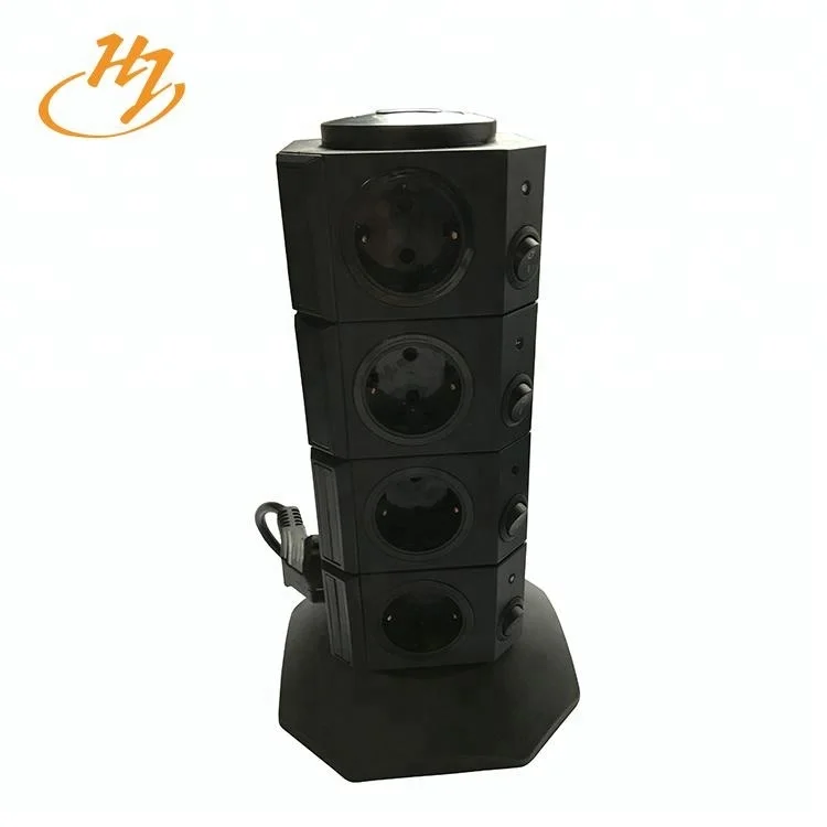 
Huijun Brand China Manufacturer European Multi Switch Tower Socket 