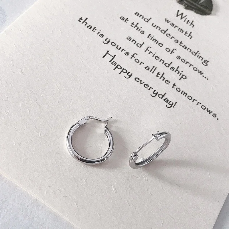 Custom Wholesale 925 Sterling Silver Simple Design Factory Price Gold Plated Circle Hoop Earrings