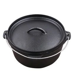 Outdoors equipment stock pot camping use kitchen hanging cast iron dutch oven