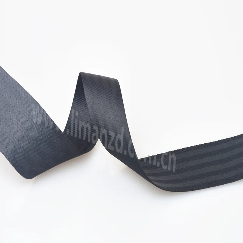 black 50mm seatbelt webbing,wide seat belt webbing for bus in stock