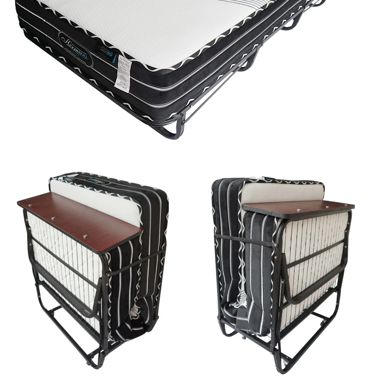 convenient portable foldable mental bed frame cheap hotel folding bed