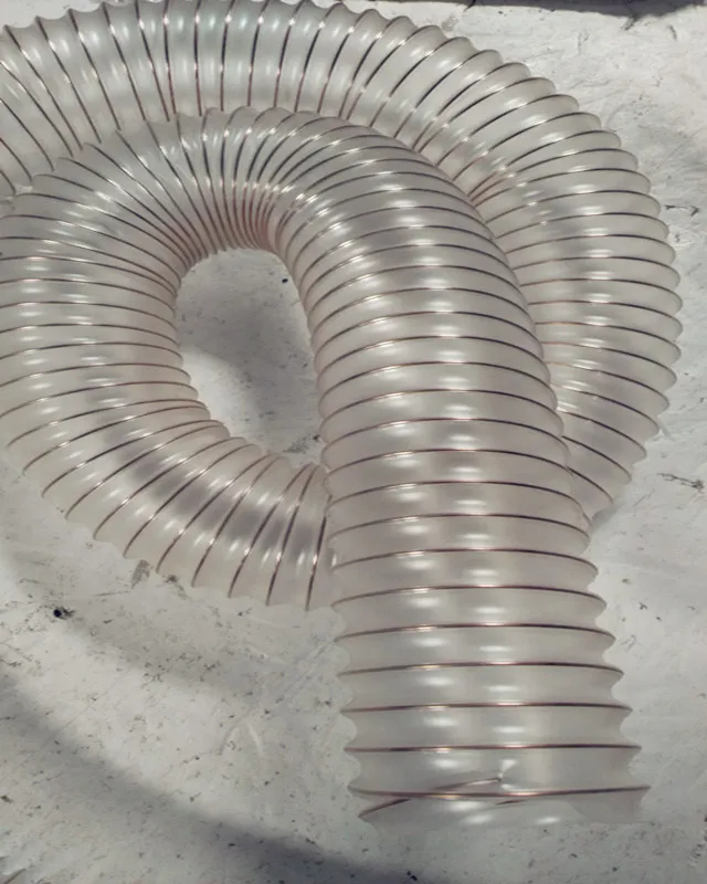 Pu Flexible Suction Metal Spiral Transparent Hose