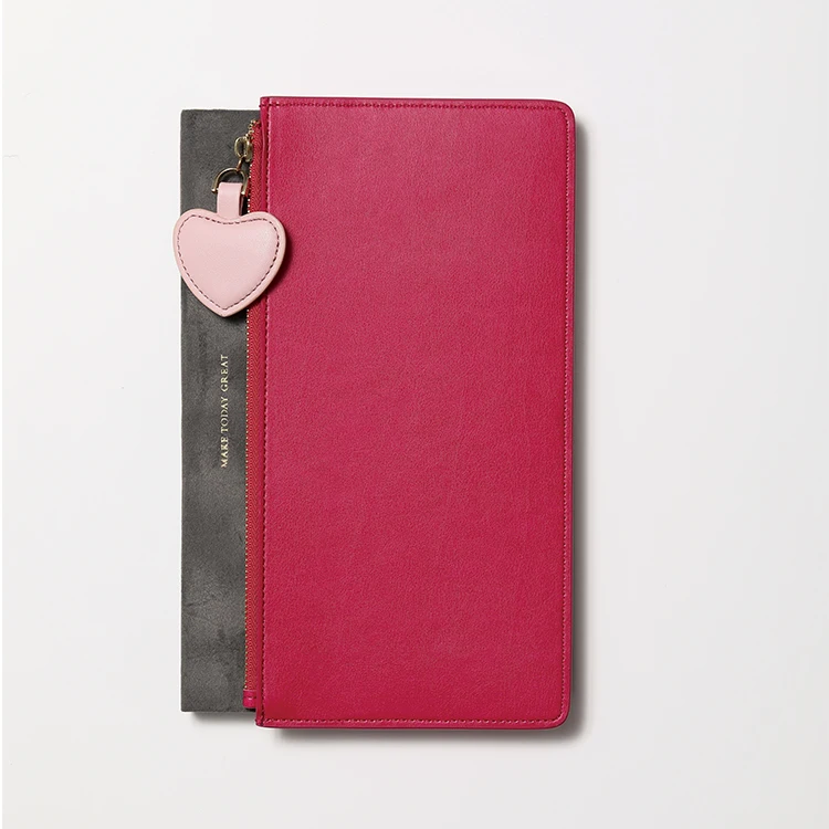 
School Office Supplies Thermo PU leather Flocked Fabric cover notebook A5 planner and journal 
