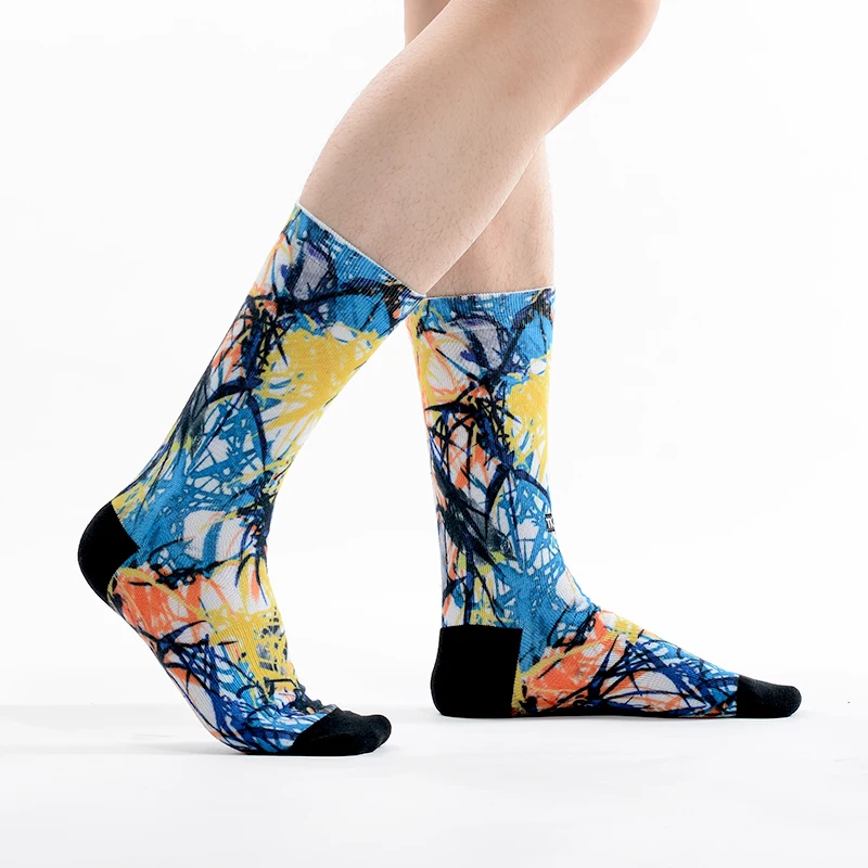 MEIKAN Custom Pattern Breathable Women Socks  Unisex 360 Sublimation Printed Socks for Fashion Lady