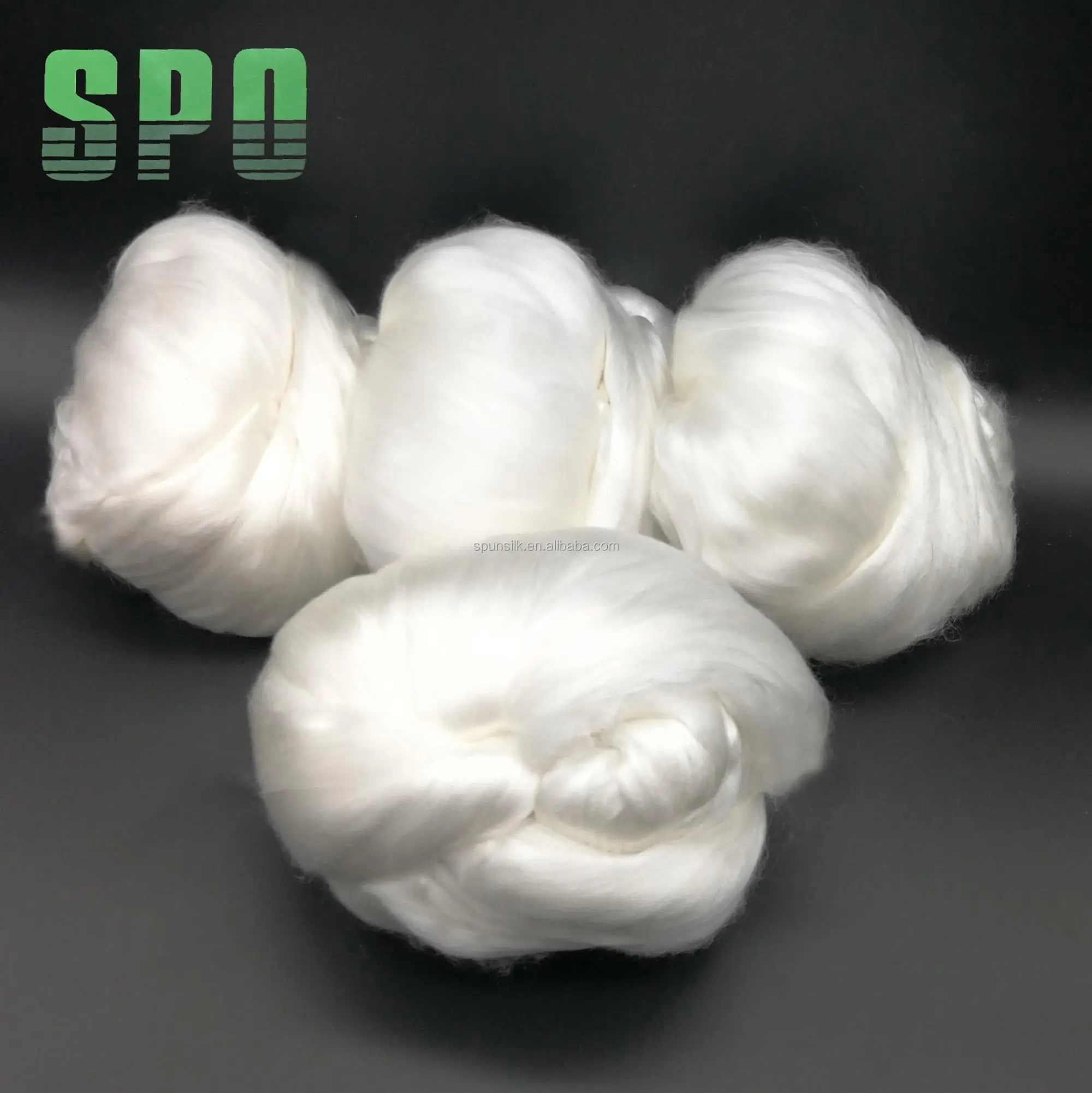 100 Pure Undyed Silk Fiber Silk Tops Soft RED White Traditional Technics Good Pattern Color BLOSSOM Material Spinning Gloss Type