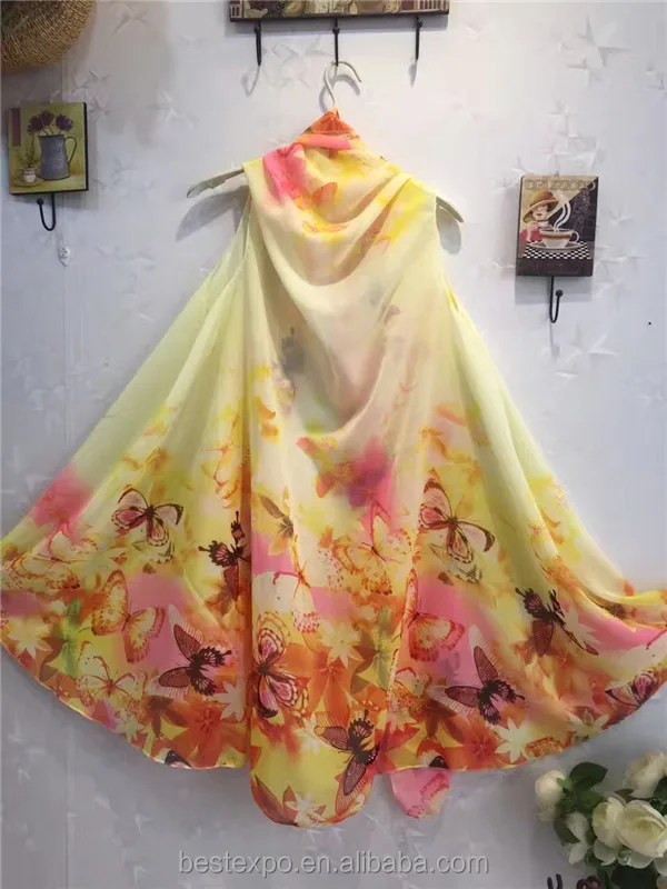 wholesale summer chiffon butterfly pattern tops women oversized beach clothing boutique silk blouses