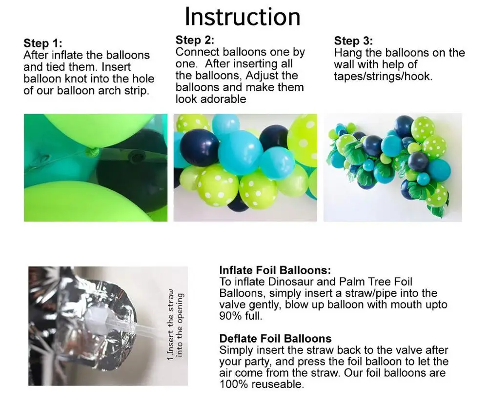 
dinosaur party supplies Balloons Garland Kit ROAR Foil Balloon Happy Birthday Banner for Boys 3 4 Birthday Party Baby Shower 