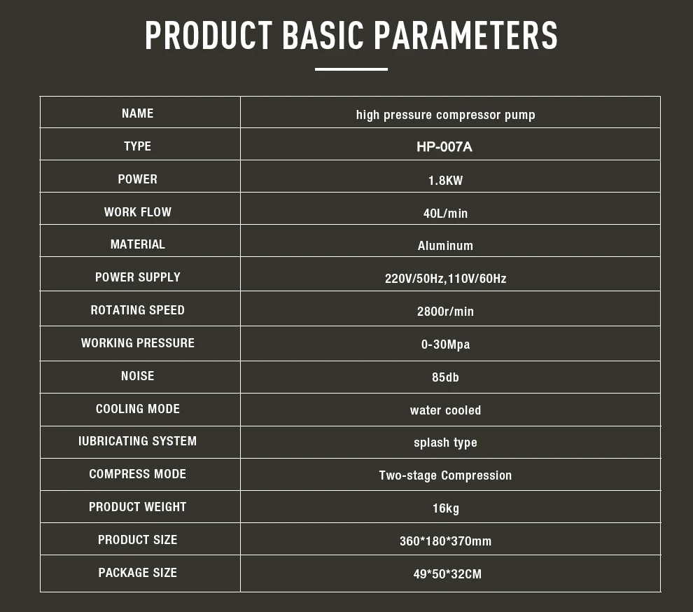 300bar high pressure high pressure paintball compressor