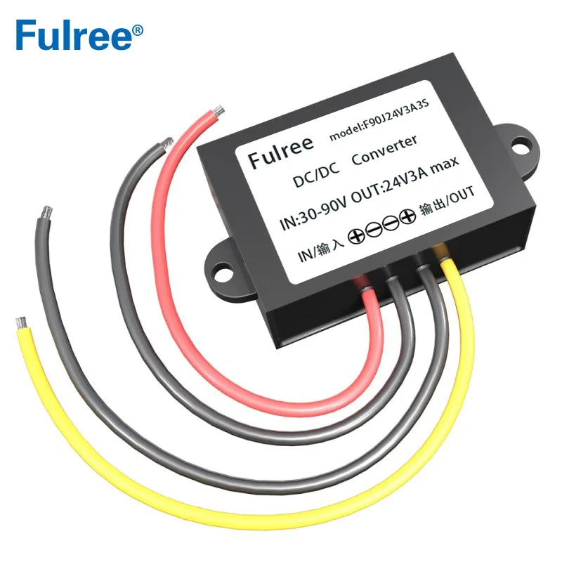 36V 48V 60V 72V to 24V 3A 5A DC-DC Step-down Buck Converter Regulator Car Voltage Reducer Module 36 48 60 72 Volt to 24 Volt
