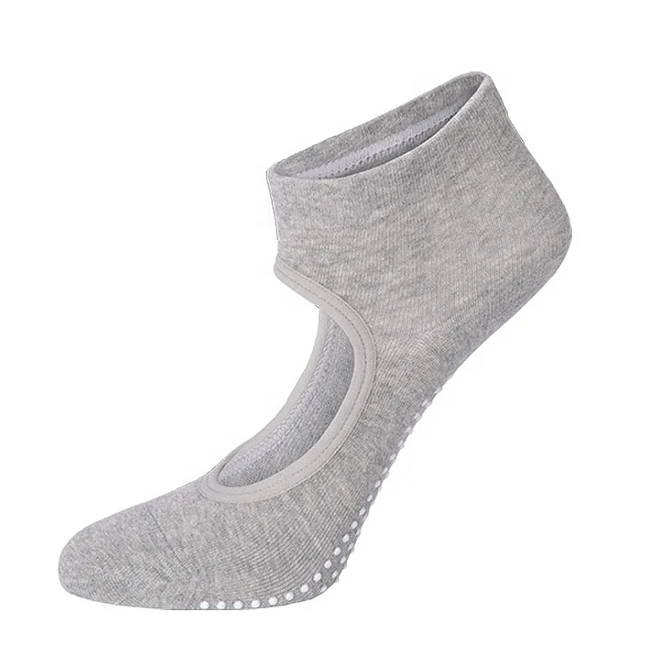 
Wholesale Anti Slip Pure Nude Color Backless Breathable Cotton Sports Women Yoga Socks 
