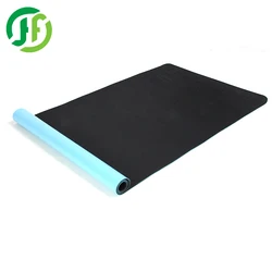 Натуральный каучук, экологически чистый прочный уличный тонкий резиновый черный ПУ Коврик для йоги