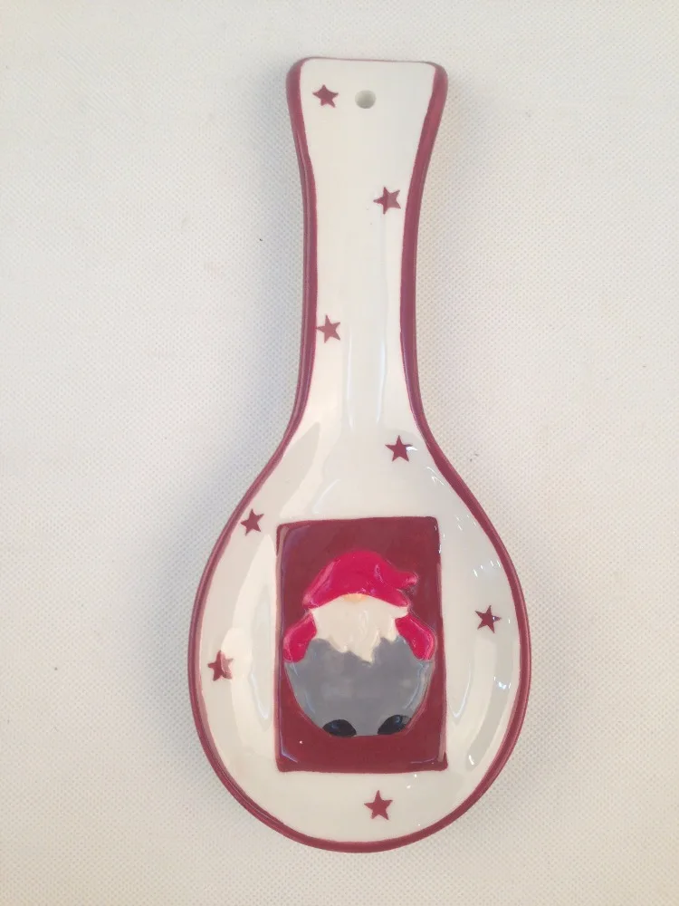 Christmas kitchen ceramic soup spoon holder Size and shape can be customized