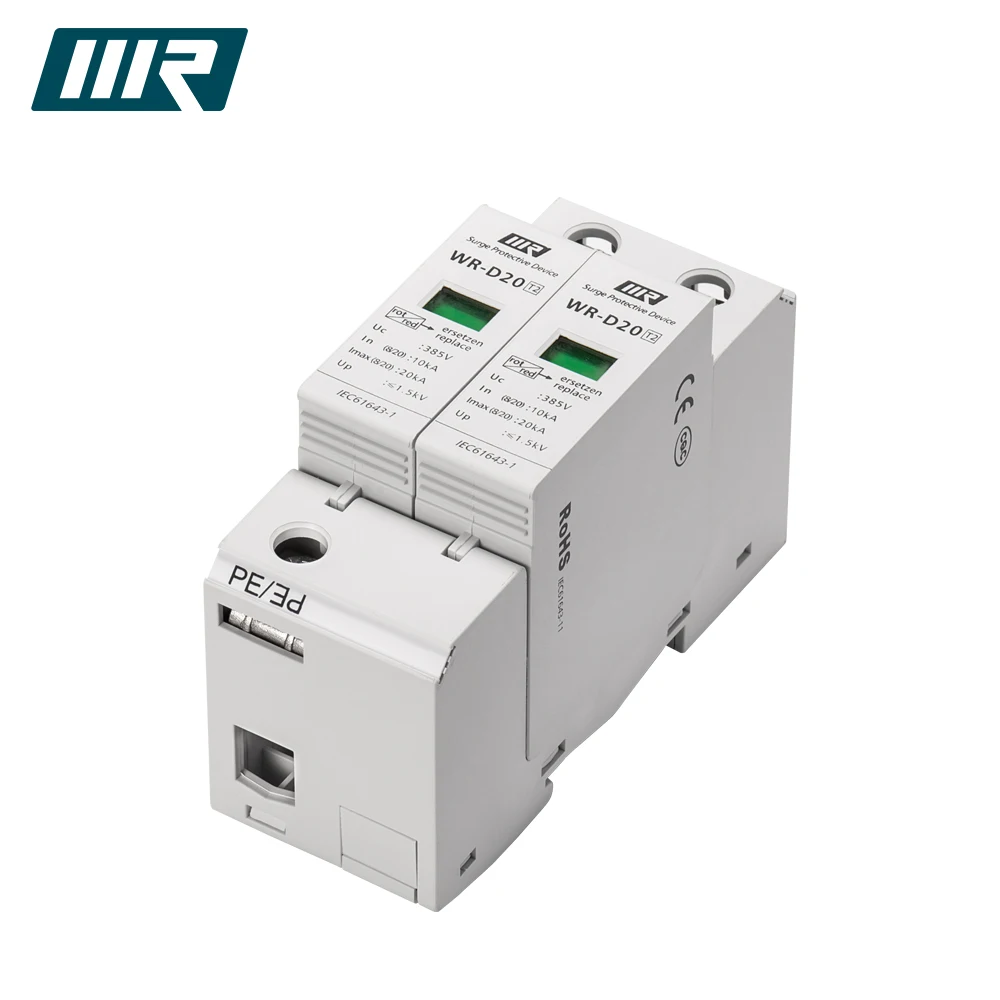 C20 10kA 2P SPD Surge Protective Device Lightning Surge Protector