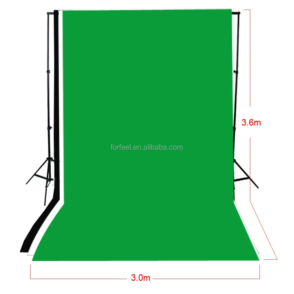 
Photographic equipmet/Photo Studio Lighting Kit with Black/White/Green Muslins Backdrops Background Soft box Support System 