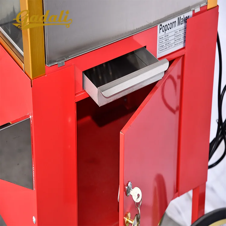 High quality commercial automatic popcorn machine with wheels (EP-801)